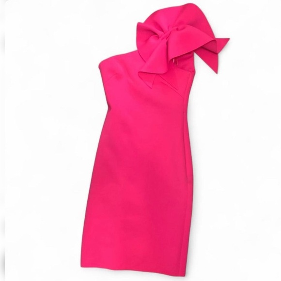 Eliza J Dresses & Skirts - Eliza J Vibrant Pink One-Shoulder Dress